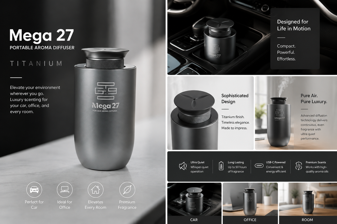 Mega 27 / Wireless Aroma Diffuser ( titanium )